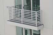 aluminum balcony railing on building