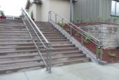 stairway aluminum handrail