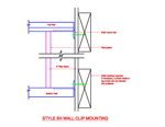 aluminum rail 5H railing mount for concrete, metal, wood