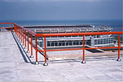 roof top aluminum safety guardrail